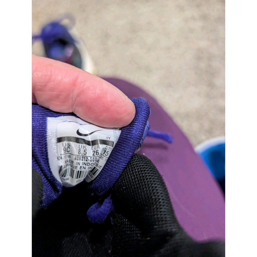 Nike Air Max 95 Shoes Toddler Size 9C (A09212-500) Metallic Purple And Teal READ - Picture 6 of 6